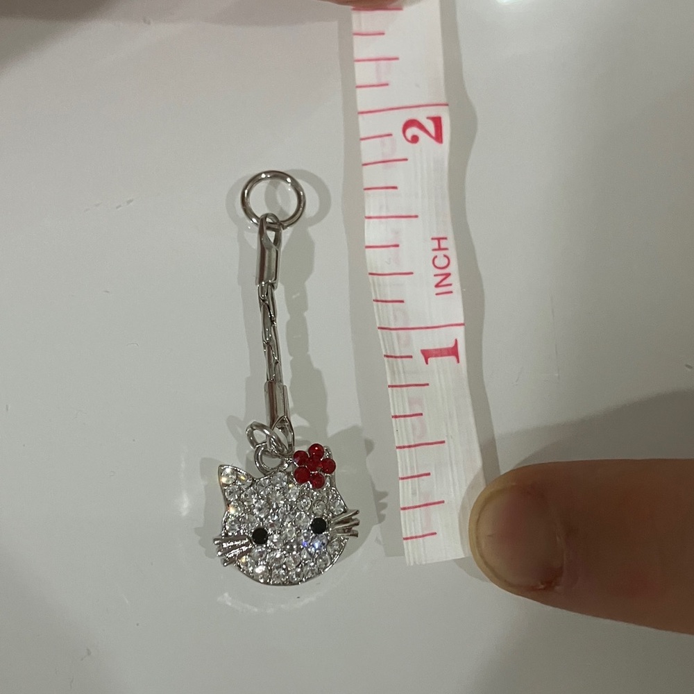 Hello Kitty cz / rhinestone charm - Picture 4 of 5